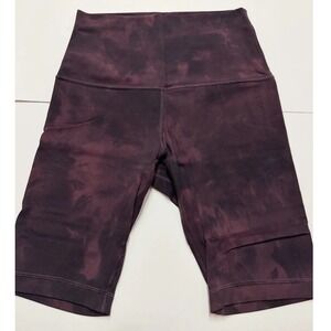 Lululemon Align Shorts Size 8 Super High Rise 10" Tie Dye Diamond  Biker Shorts